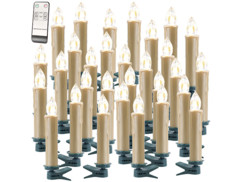 Lot de 30 bougies à LED dorées modèle XMS-35.r Lunartec.
