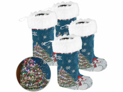 4 chaussettes de Noël à LED