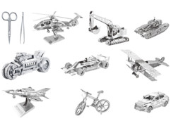 Lot de 9 maquettes 3D en métal, par Playtactic.