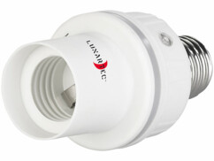 Adaptateur pour culot d'ampoule E27 sur E27 avec détecteur de luminosité et de son