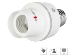 Adaptateur pour culot d'ampoule E27 sur E27 avec détecteur de luminosité et de son