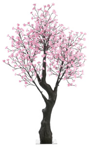 Arbre à LED, Cerisier 200 cm avec 576 fleurs lumineuses blanc chaud - IP44