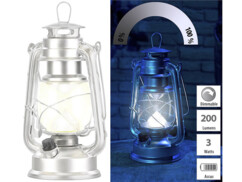Lampe décorative design authentique lampe tempête avec 16 LED réglable en intensité