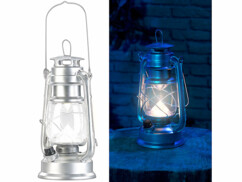 Lampe-tempête LED rechargeable à intensité variable 200lm / 3W / 8000K - Argent