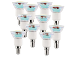 10 ampoules 39 LED SMD E14 3 W - blanc chaud