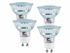4 Ampoules LED GU10 blanc chaud 1,5W
