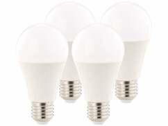 4 ampoules LED supra-puissante 12 W, culot E27, blanc chaud