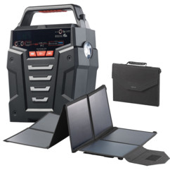 Convertisseur solaire & batterie nomade 75 Ah 230 V HSG-750 - Avec panneau 100 W