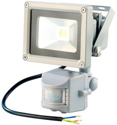 Projecteur étanche à LED avec capteur PIR - 30 W blanc chaud