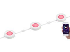 Trois spots à LED connectés ULA-100 par Lunartec.