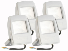 4 projecteurs LED pour extérieur - 10 W - Blanc chaud