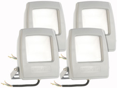 4 projecteurs LED pour extérieur - 10 W - Blanc