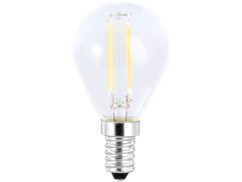 Ampoule Goutte LED à filament, E14, 3,5 W, 360 lm, 360°, Blanc chaud