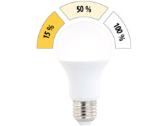 Ampoule LED E27 / 14 W / 1400 lm à 3 niveaux de luminosité - blanc du jour