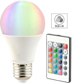 Ampoule LED RVB E27 blanc chaud 10 W télécommandée