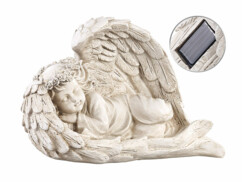 Figurine ange endormi avec éclairage LED par panneau solaire par Lunartec