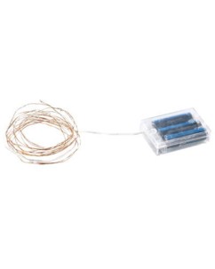 Fil lumineux 20 LED blanches - 1,25 m