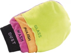 Gant de lavage 4 en 1 en microfibres, spécial auto / moto
