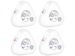 Lampe à LED mobile à détecteur de mouvements ''Stick & Go'' (x4) - Blanc