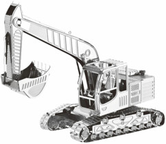 maquette puzzle 3d en métal à monter soi meme pour enfants et adultes pelleteuse voiture bateau avion helicoptere idee cadeau de noel