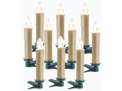 Pack de 10 bougies à LED sans fil suplémentaires - Doré