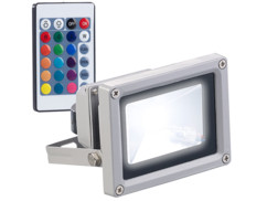 Projecteur d'extérieur 800 lm / 10 W à LED RVB SMD et télécommande