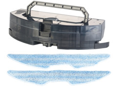 reservoir de rechange avec 2 serpillères neuves pour robot aspirateur et nettoyeur pcr 6000 sichler