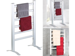 radiateur electrique de salle de bains avec porte serviette à poser au sol ou a fixer au mur sichler