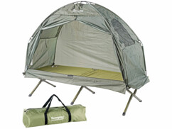 Tente 2 en 1 avec lit de camp pour 1 personne