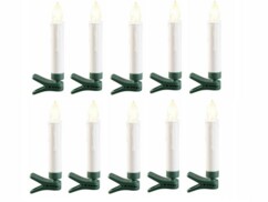 10 bougies à LED sans fil pour sapin de Noël d'extérieur avec télécommande