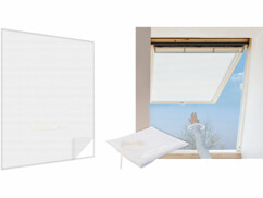 2 moustiquaires avec fermeture à glissière - Blanc Infactory.180 x 150 cm recoupable