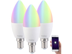 3 ampoules à LED connectées E14 RVBB "LAV-90.rgbw"