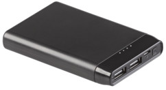 Batterie de secours format carte bancaire à 2 ports USB, 5000mAh, 2,4A, 12W