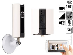 caméra de surveillance sans fil angle 180 avec articulation 360° controle par application 7links