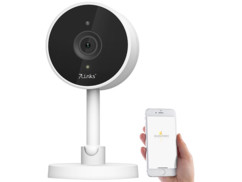 Caméra IP Full HD avec détection de mouvement & vision nocturne infrarouge, compatible avec Echo Sho