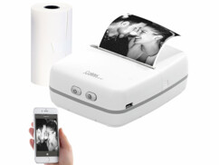 Imprimante Portable Thermique Mini Bluetooth Imprimante Photo Monochromes Compatible avec Android,système iOS pour Photo Étiquettes Memo 