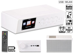 radio reveil internet dab+ fm 10w avec usb pour lecture mp3 multimedia vr-radio