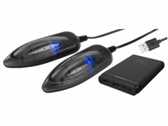 Sèche-chaussures USB avec lampe UV et batterie de secours compacte