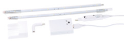 2 réglettes LED à capteur PIR et connecteur angulaire