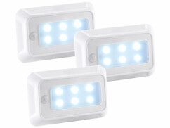 Pack de 3 veilleuses LED à piles avec détecteur de mouvement de la marque Lunartec
