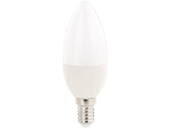 Ampoule bougie LED E14 B35 480 lm 270° A+ 6 W blanc chaud luminea