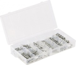 Assortiment d'écrous & vis à tête ronde, 220 pièces