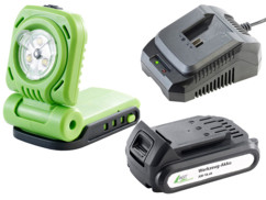 Lampe de chantier pliable 300 lm ''AW-18.bl'' avec accu 'AW-18.ak'