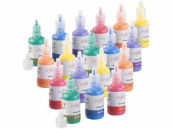 18 tubes de peinture textile 30 ml