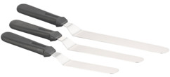 lot de 3 spatules de cuisine en acier inoxydable inox longueur 27 32 37 cm pour tartes crepes glaçage