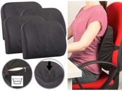 4 coussins ergonomiques dorsaux en mousse à mémoire de forme avec sangle