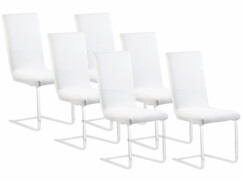 6 housses de chaise extensibles et écologiques - Blanc