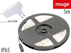 Bande à LED pour extérieur, 5 m, avec prise secteur - Rouge