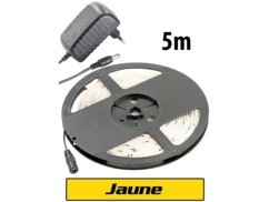 Bande à LED pour intérieur, 5 m, avec prise secteur - Jaune