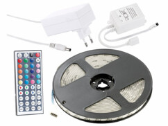 Bande à LED pour extérieur, 5 m, avec prise secteur - Multicolore